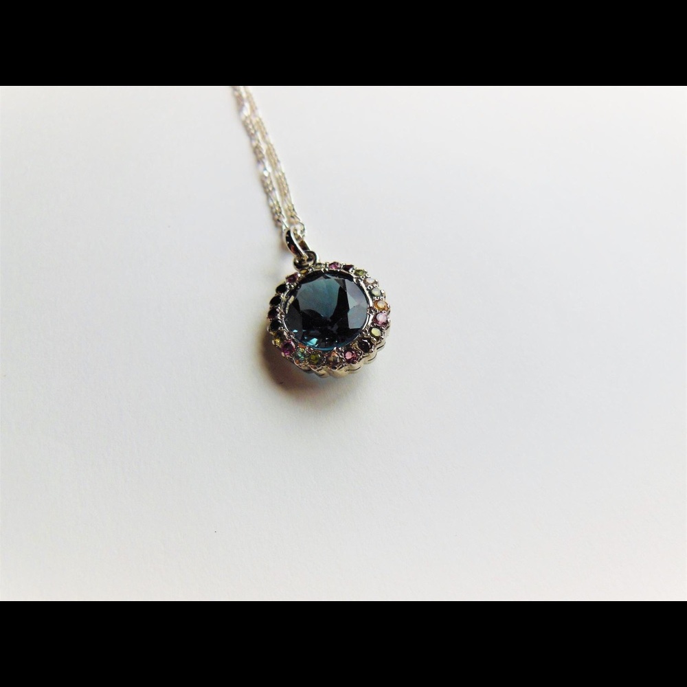 Swiss Blue Topaz Pendent